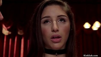 Experienced huge tits Milf slave Dee Williams teaches hot brunette teen slave Abella Danger how to submit and fuck master Bill Bailey in the upper floor