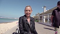 GERMAN SCOUT - 18 Jahre junges Deutsches Teeny im Urlaub fur Geld am Strand gefickt